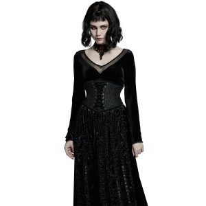 PUNK RAVE Ceinture Corset Pour Femmes ‘Cyrielle’ Noire vente pas cher en ligne 23