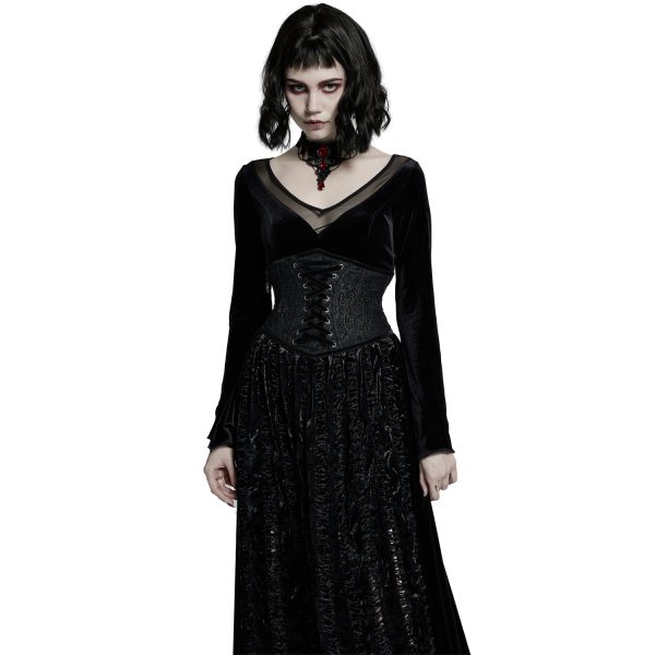PUNK RAVE Ceinture Corset Pour Femmes ‘Cyrielle’ Noire vente pas cher en ligne 6