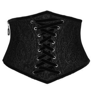 PUNK RAVE Ceinture Corset Pour Femmes ‘Cyrielle’ Noire vente pas cher en ligne 29