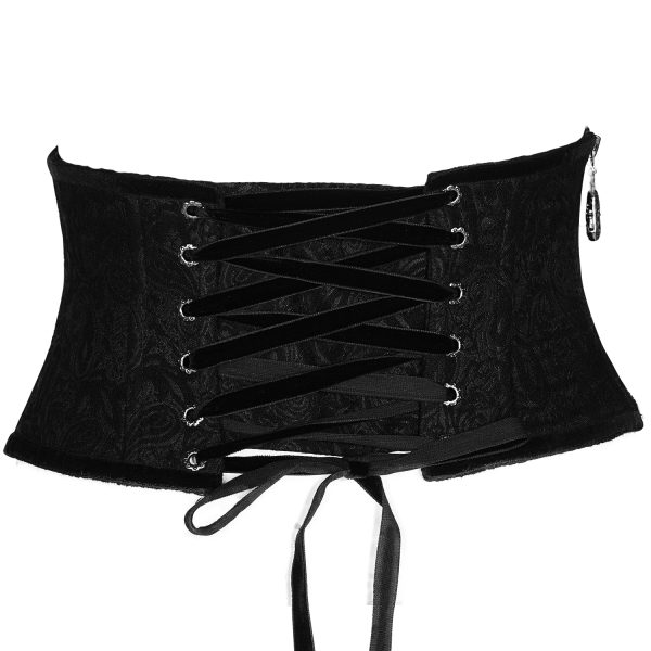 PUNK RAVE Ceinture Corset Pour Femmes ‘Cyrielle’ Noire vente pas cher en ligne 10