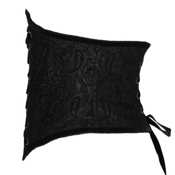 PUNK RAVE Ceinture Corset Pour Femmes ‘Cyrielle’ Noire vente pas cher en ligne 11