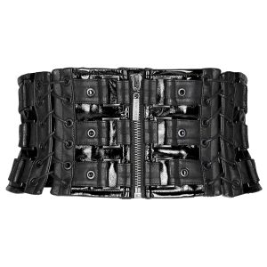 grossiste PUNK RAVE Ceinture Corset Pour Femmes ‘Techno Geisha’ Noire 25