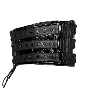 grossiste PUNK RAVE Ceinture Corset Pour Femmes ‘Techno Geisha’ Noire 29