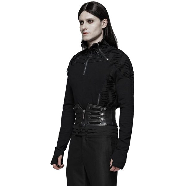 PUNK RAVE Ceinture Corset Pour Hommes ‘Sanctum’ Noire site officiel 5