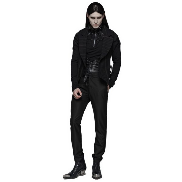 PUNK RAVE Ceinture Corset Pour Hommes ‘Sanctum’ Noire site officiel 6