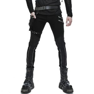 magasin pas cher DEVIL FASHION Ceinture ‘Motorcycle Chain’ En Cuir Noir 23