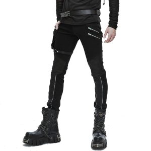 magasin pas cher DEVIL FASHION Ceinture ‘Motorcycle Chain’ En Cuir Noir 25