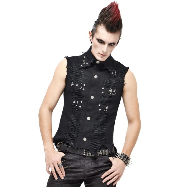 magasin pas cher DEVIL FASHION Ceinture ‘Motorcycle Chain’ En Cuir Noir 9