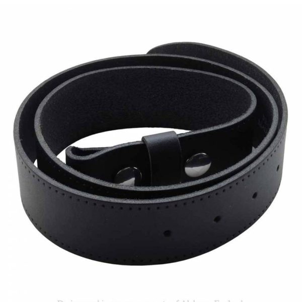 ALCHEMY GOTHIC Ceinture Sans Boucle En Cuir Noir Pas Cher soldes France 3