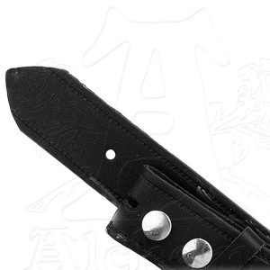 ALCHEMY GOTHIC Ceinture Sans Boucle En Cuir Noir Pas Cher soldes France 12