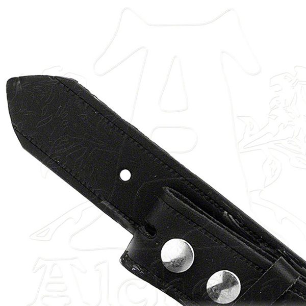ALCHEMY GOTHIC Ceinture Sans Boucle En Cuir Noir Pas Cher soldes France 5