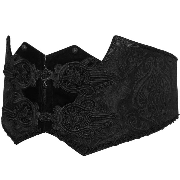 DEVIL FASHION Ceinture Victorienne ‘Israfel’ Noire le grand escompte 12