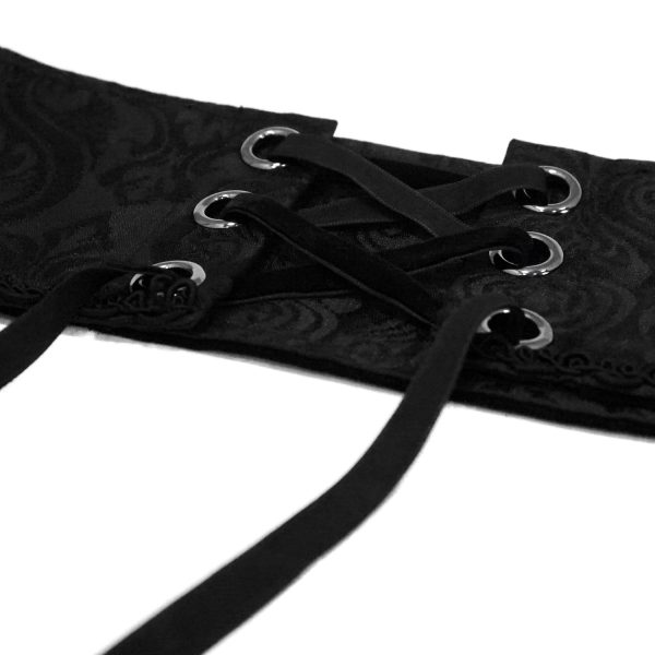 DEVIL FASHION Ceinture Victorienne ‘Israfel’ Noire le grand escompte 14