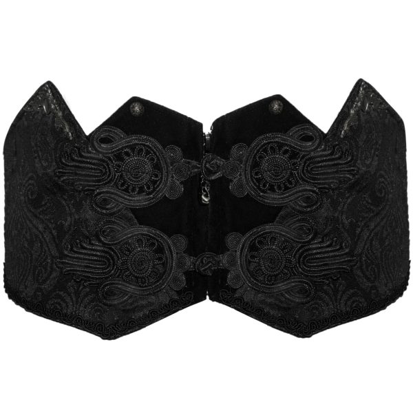 DEVIL FASHION Ceinture Victorienne ‘Israfel’ Noire le grand escompte 9