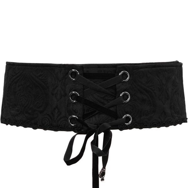 DEVIL FASHION Ceinture Victorienne ‘Israfel’ Noire le grand escompte 10