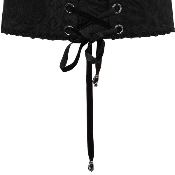 DEVIL FASHION Ceinture Victorienne ‘Israfel’ Noire le grand escompte 11