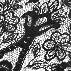 exclusivement disponibles PUNK RAVE Châle à Capuche Gothique ‘Amuria’ En Dentelle Noire 32
