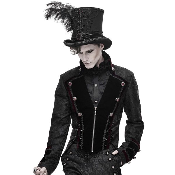 en france DEVIL FASHION Chapeau Haut De Forme ‘Israfel’ Noir 3