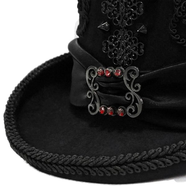 en france DEVIL FASHION Chapeau Haut De Forme ‘Israfel’ Noir 13