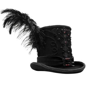 en france DEVIL FASHION Chapeau Haut De Forme ‘Israfel’ Noir 26
