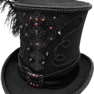 en france DEVIL FASHION Chapeau Haut De Forme ‘Israfel’ Noir 32