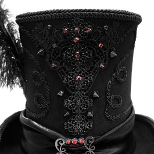 en france DEVIL FASHION Chapeau Haut De Forme ‘Israfel’ Noir 34