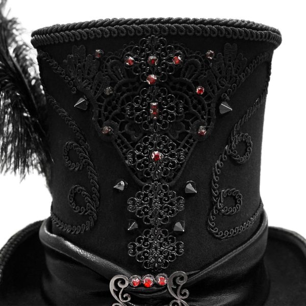 en france DEVIL FASHION Chapeau Haut De Forme ‘Israfel’ Noir 11