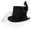 Officielle DEVIL FASHION Chapeau Haut De Forme Victorien ‘Mc Dermot’ Noir 44