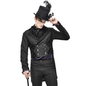 Officielle DEVIL FASHION Chapeau Haut De Forme Victorien ‘Mc Dermot’ Noir 21