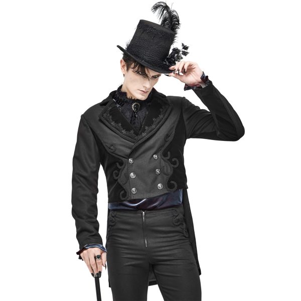 Officielle DEVIL FASHION Chapeau Haut De Forme Victorien ‘Mc Dermot’ Noir 6