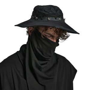 Pas Cher soldes France PUNK RAVE Chapeau Post Apocalyptic ‘Distressed’ Noir 13