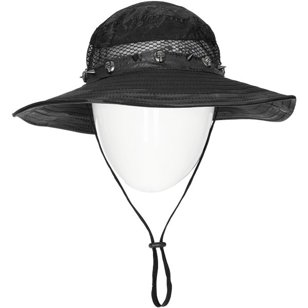 Pas Cher soldes France PUNK RAVE Chapeau Post Apocalyptic ‘Distressed’ Noir 1