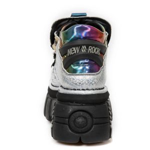 Chaussures New Rock Metallic Argent Et Multicolores Authenticité garantie 18
