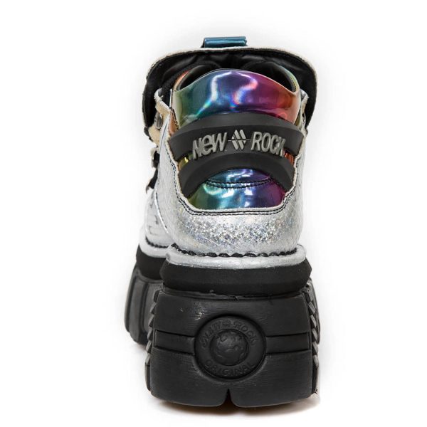 Chaussures New Rock Metallic Argent Et Multicolores Authenticité garantie 6