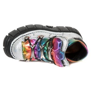 Chaussures New Rock Metallic Argent Et Multicolores Authenticité garantie 22