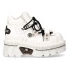 Chaussures New Rock Metallic En Cuir Blanc exclusivement disponibles 26