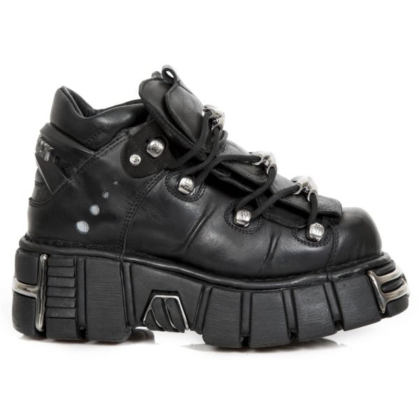 Livraison internationale Chaussures New Rock Metallic En Cuir Itali Et Nomada… 1