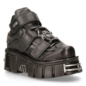 Chaussures New Rock Metallic Tower En Cuir Itali Et… SOLDES TOUT À 13