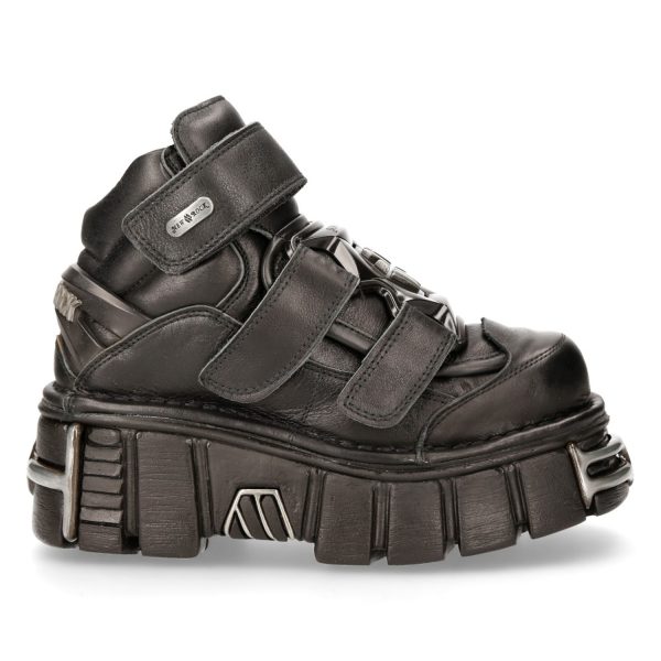 Chaussures New Rock Metallic Tower En Cuir Itali Et… SOLDES TOUT À 1