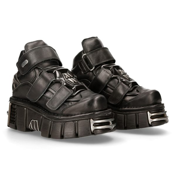 Chaussures New Rock Metallic Tower En Cuir Itali Et… SOLDES TOUT À 9