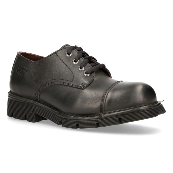 magasins pour Chaussures New Rock Newmili En Cuir Noir 3