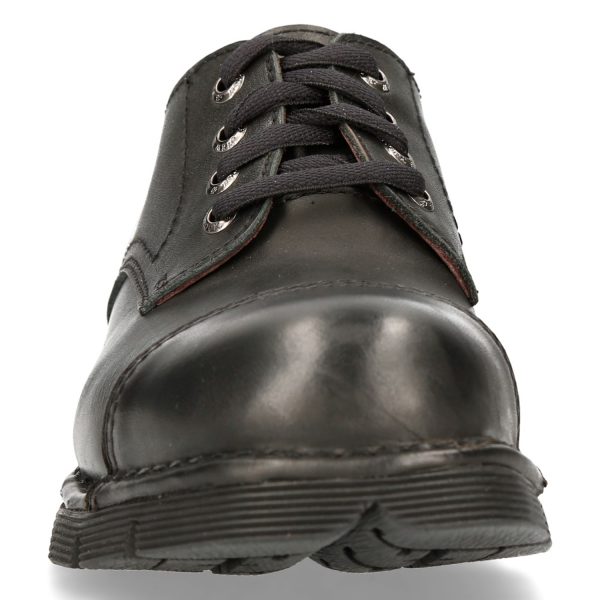 magasins pour Chaussures New Rock Newmili En Cuir Noir 4