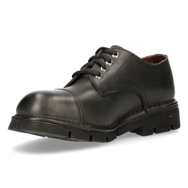 magasins pour Chaussures New Rock Newmili En Cuir Noir 5