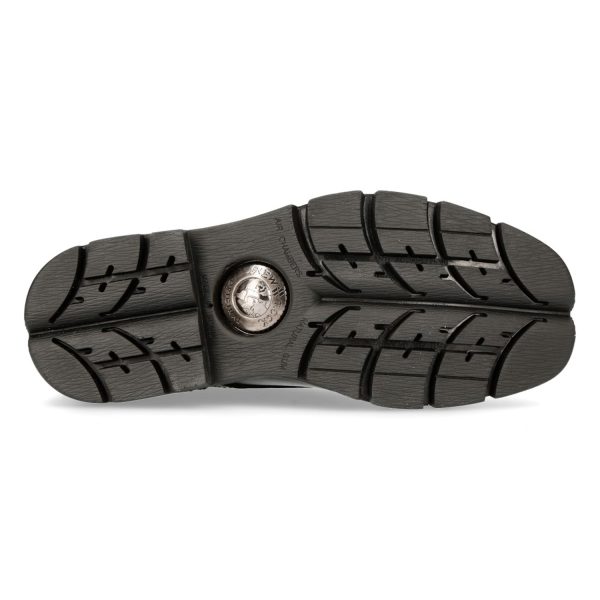 magasins pour Chaussures New Rock Newmili En Cuir Noir 7