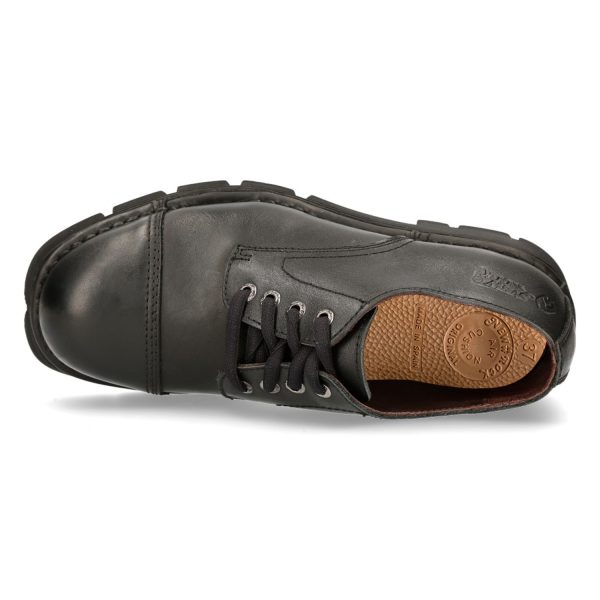 magasins pour Chaussures New Rock Newmili En Cuir Noir 8