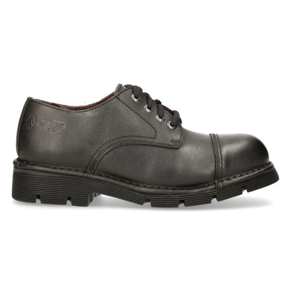 magasins pour Chaussures New Rock Newmili En Cuir Noir 1
