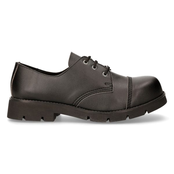 mode tendance Chaussures New Rock Ranger En Cuir Vegan Noir 1