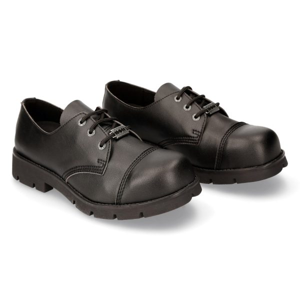 mode tendance Chaussures New Rock Ranger En Cuir Vegan Noir 9