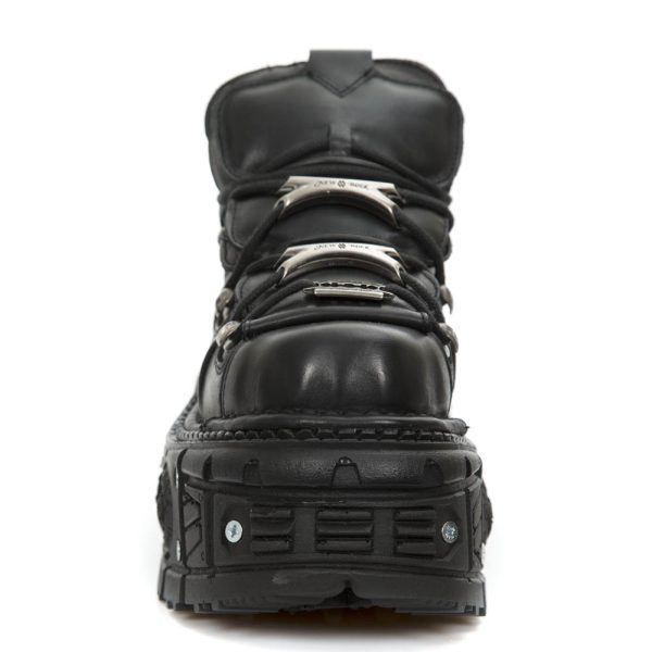 Chaussures Plateformes New Rock Tank En Cuir Itali… en vente 4
