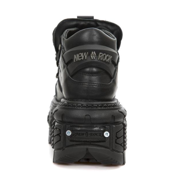 Chaussures Plateformes New Rock Tank En Cuir Itali… en vente 6